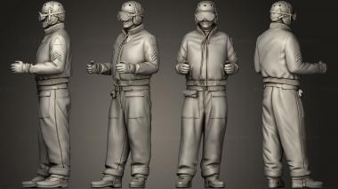 Military figurines tank crew usa 2 02 3d model